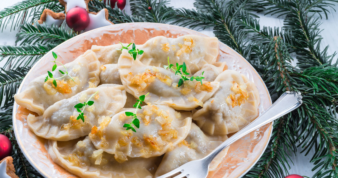 Dumplings with cabbage and mushrooms are a must-have Christmas Eve dish for many people.