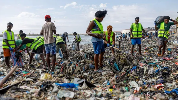 What happens to the used clothes we return to stores to be recycled? It will probably end here