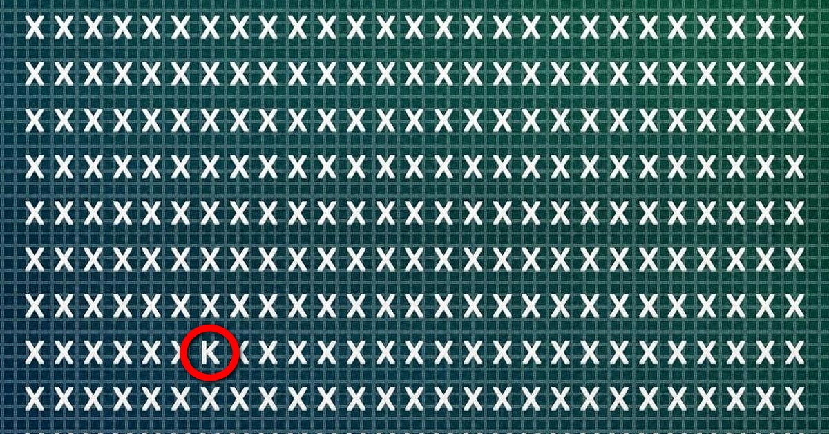 Tricky optical illusion: find the letter K