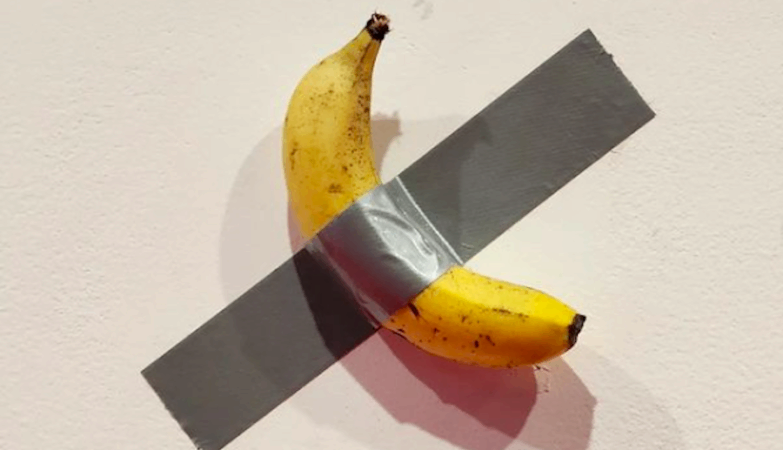 Banana glued to the wall cost 6 million euros. The new owner said he's going to eat her