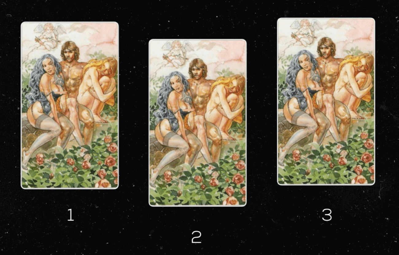 Ask Tarot cards: what is in his heart? You or someone else?