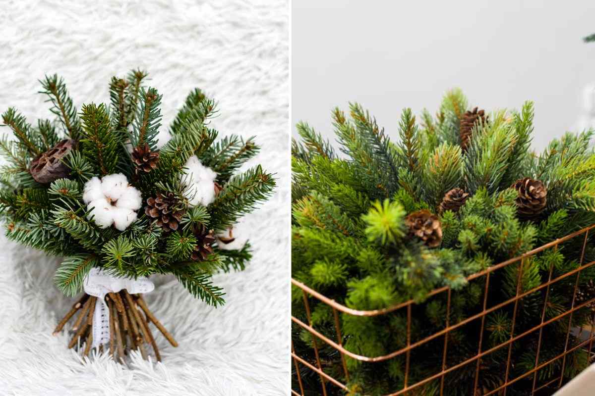 find out how to make bouquets with pine branches