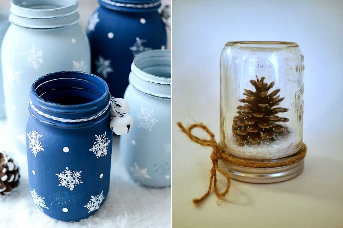 how to decorate jars for christmas