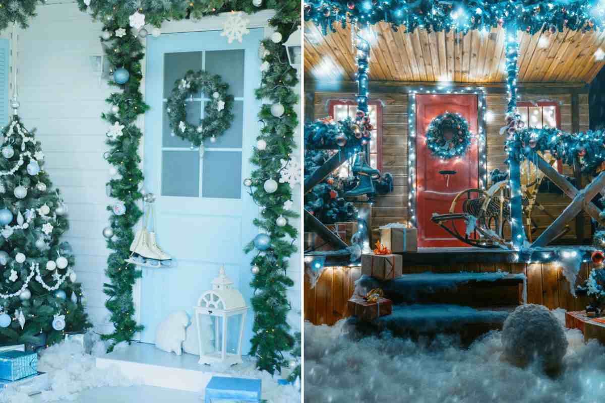 find out how to decorate the porch for an icy effect and with lights