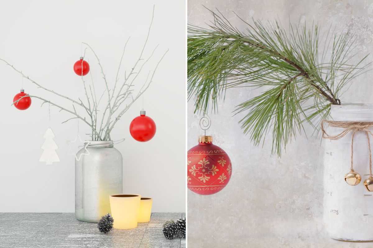 how to decorate vases for christmas