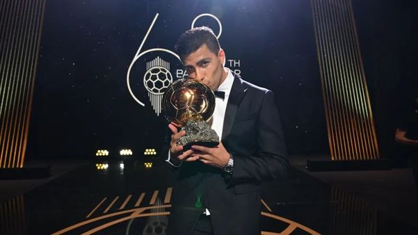 Rodri, winner of the Ballon d'Or in 2024