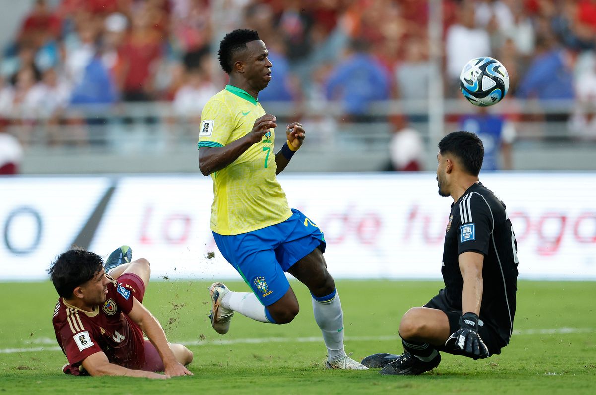 vinícius Júnior during Brazil's draw with Venezuela