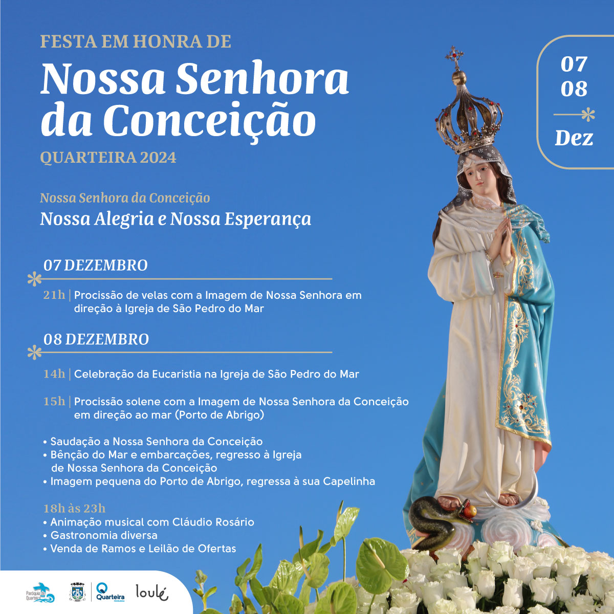 Quarteira celebrates Our Lady of Conceição again in December