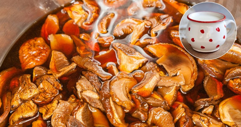 Soak the dried mushrooms in this liquid instead of water. They will be soft and divine in taste