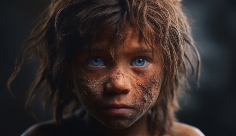 The oldest blue eyes in the world belong to a child with little luck