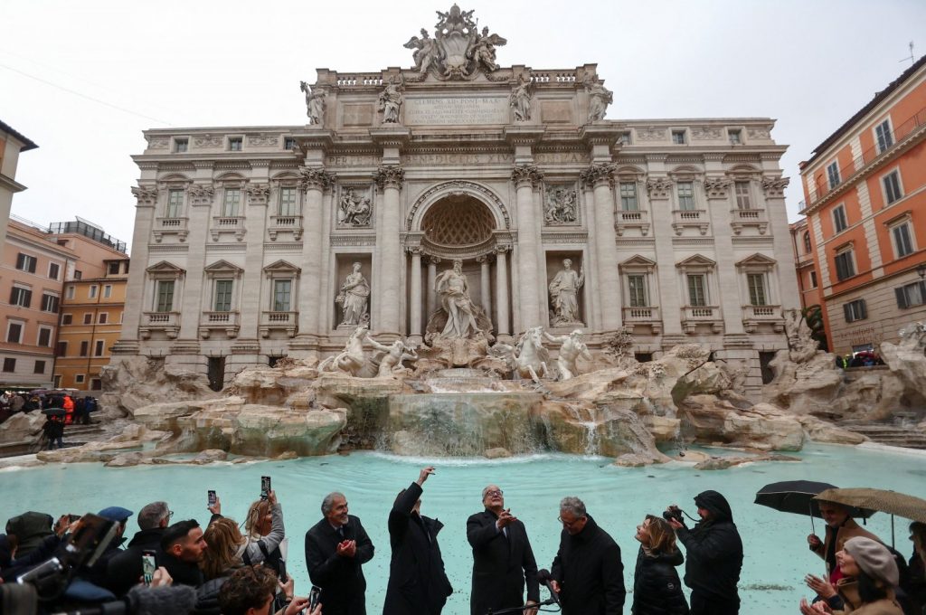 Italy: The restored Trevi Fountain was handed over to the public