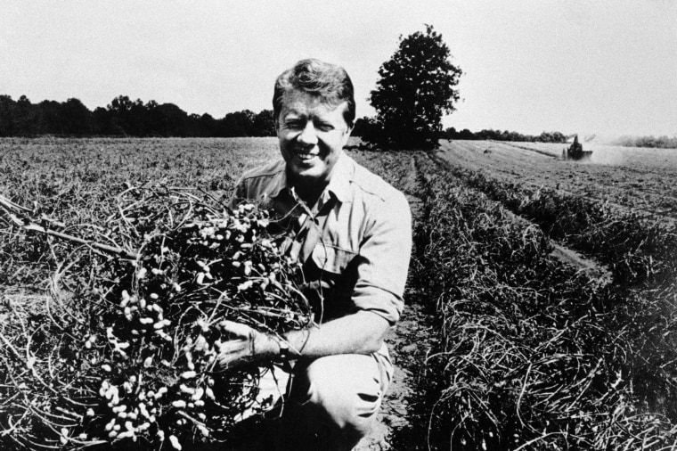 Jimmy Carter on his peanut farm in Plains. Ga.