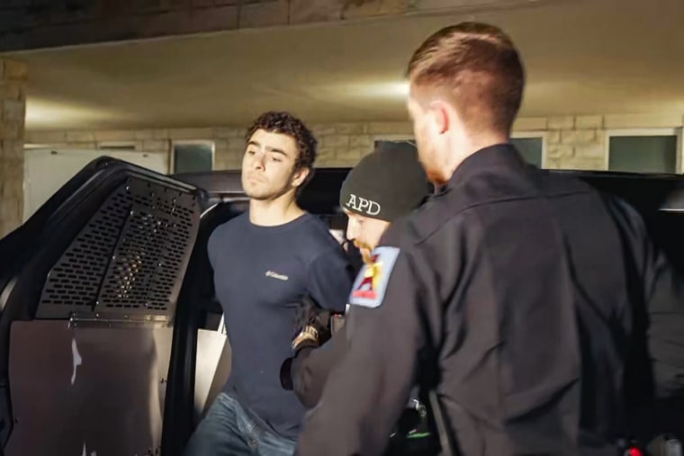 Luigi Mangione arrives for arraignment at Blair County Courthouse in in Hollidaysburg, Pa., on Dec. 9, 2024.