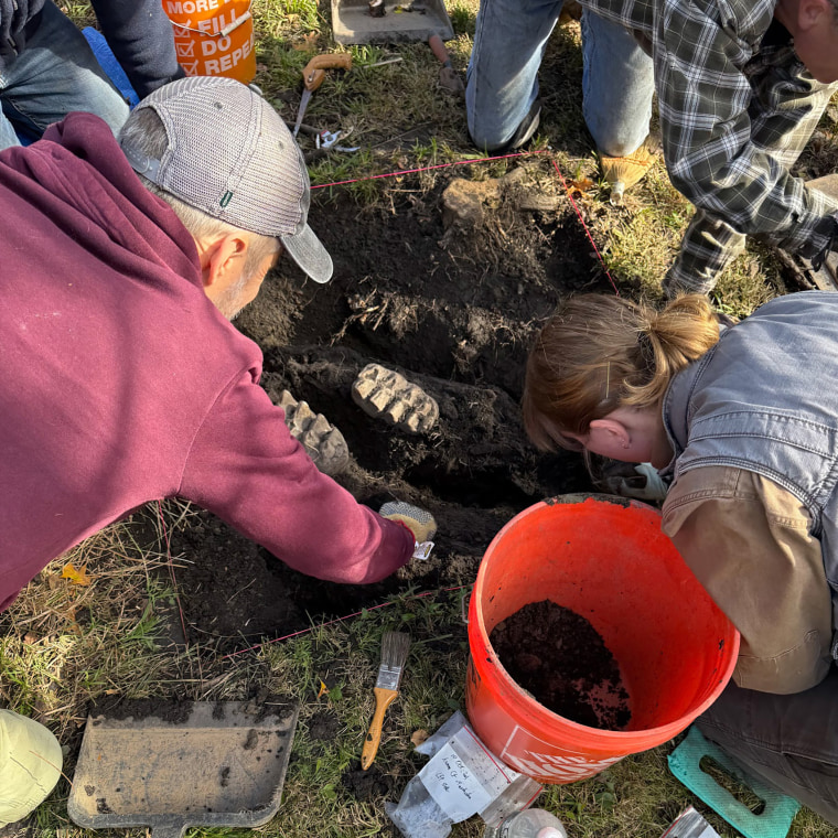 A homeowner near Scotchtown, NY, uncovered a complete mastodon jaw in their backyard.