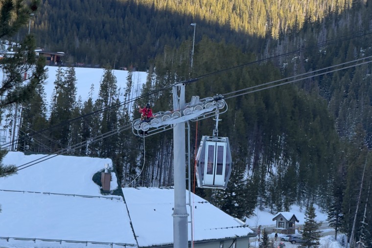  Winter Park Ski Patrol during a rope rescue on Saturday. 