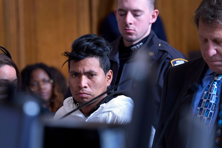 Sebastian Zapeta-Calil,, accused of setting a woman on fire inside a New York City subway train, appears in court, on Dec. 24, 2024, in New York.