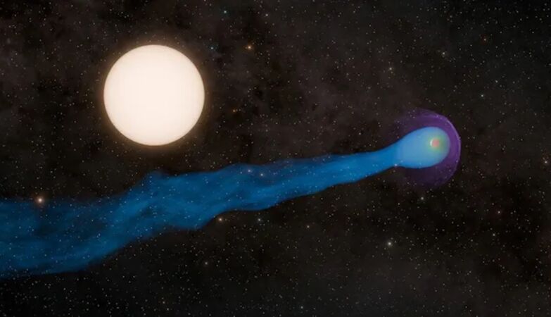 WASP-69 b has a tail 44 times longer than Earth