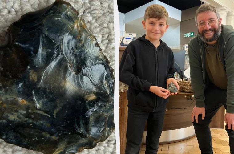 A rare artifact was found by a child walking on the beach