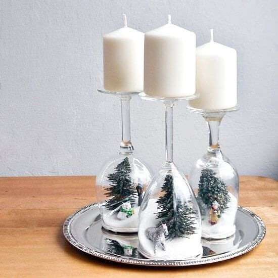 Mismatched glasses? Transform them into amazing Christmas decorations