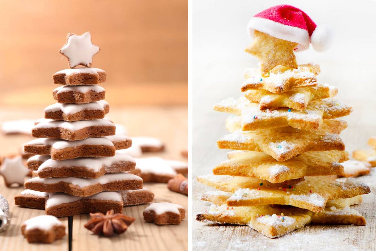 Christmas trees in the kitchen