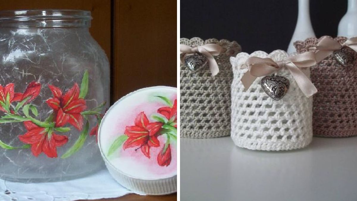 DIY recycled Nutella jars