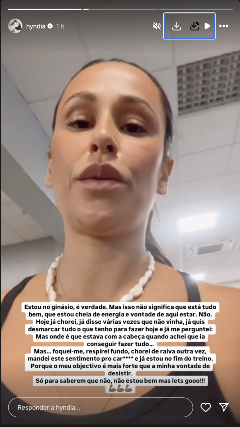 At the gym, Rita Pereira lets out a (meaningful) outburst: “Today I already cried, I said several times that I wouldn't come…”