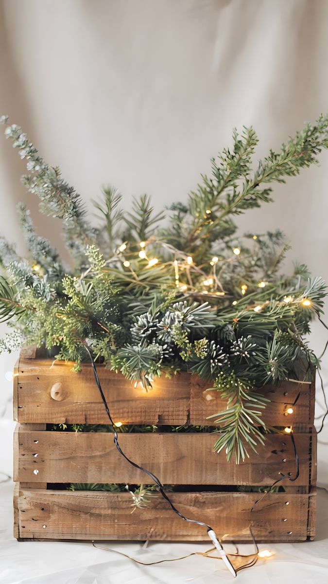 Rustic Christmas centerpiece