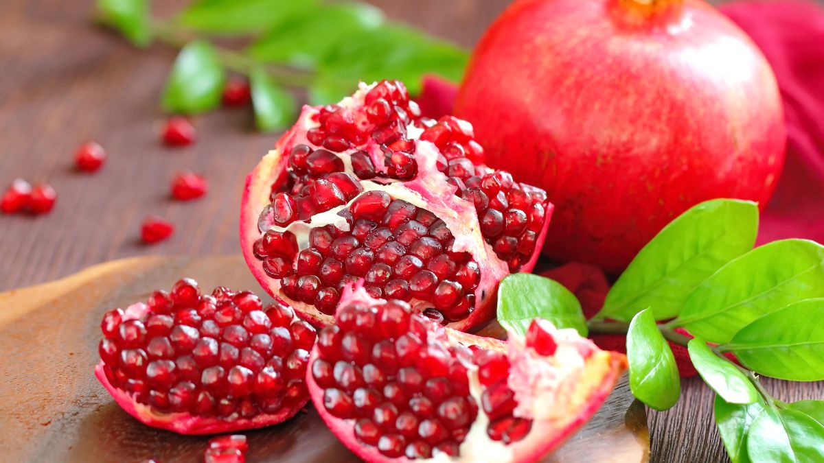 Pomegranate on the table