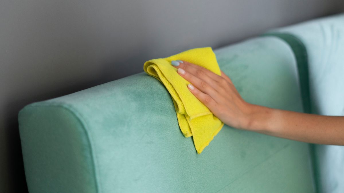 Microfiber sofa cleaning