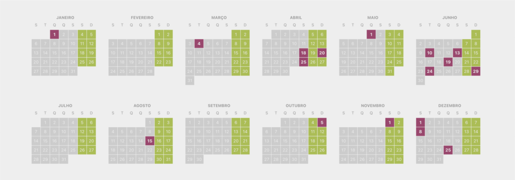 Long weekends and multiple bridge opportunities: Check out the 2025 calendar