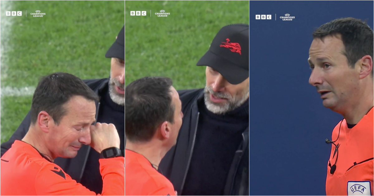 Referee burst into tears and was consoled by Leipzig coach