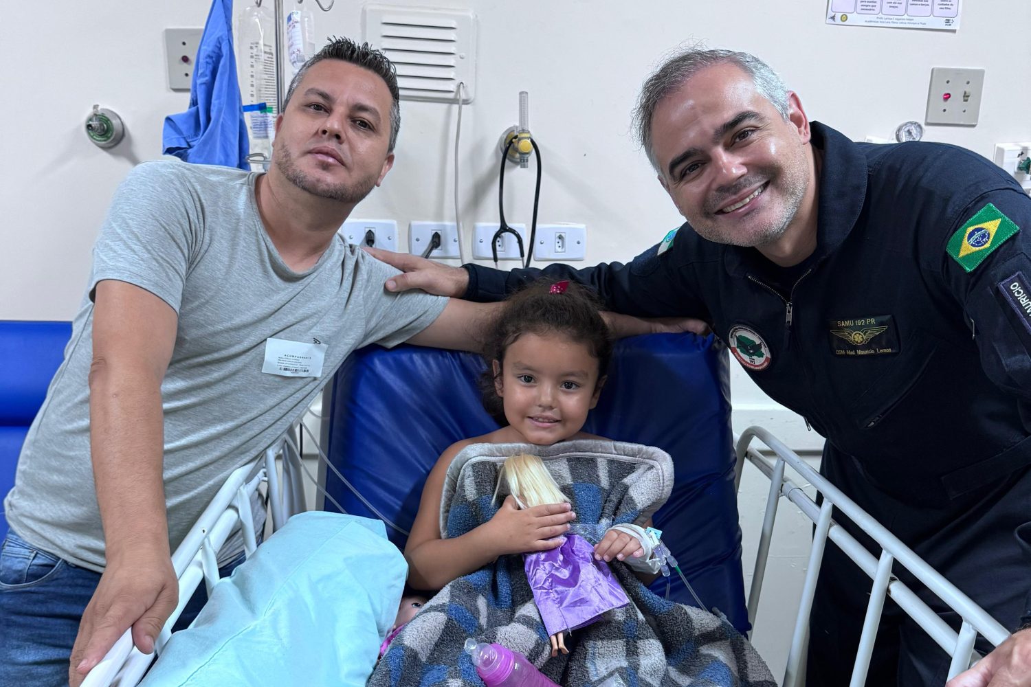 Child survives accident after blood transfusion in helicopter in Paraná