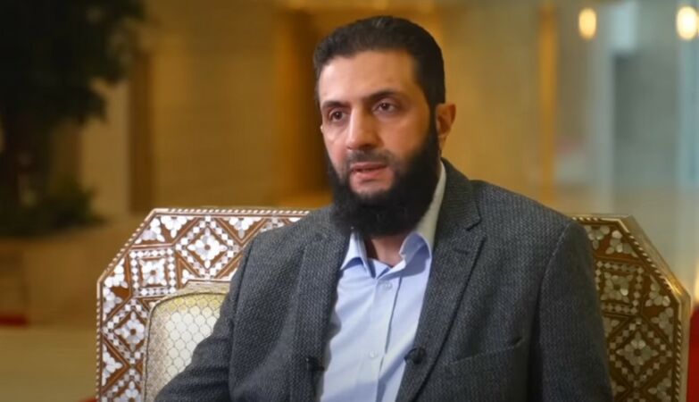 The leader of the HTS rebels, Ahmad al-Charaa, who seized power from Bashar al-Assad in Syria.