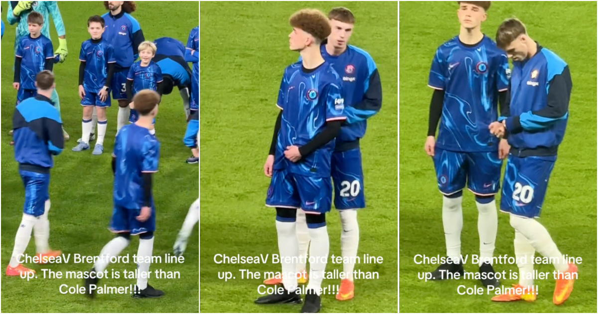 Chelsea's Cole Palmer enters the field with a “child” taller than him and the Internet is unforgiving