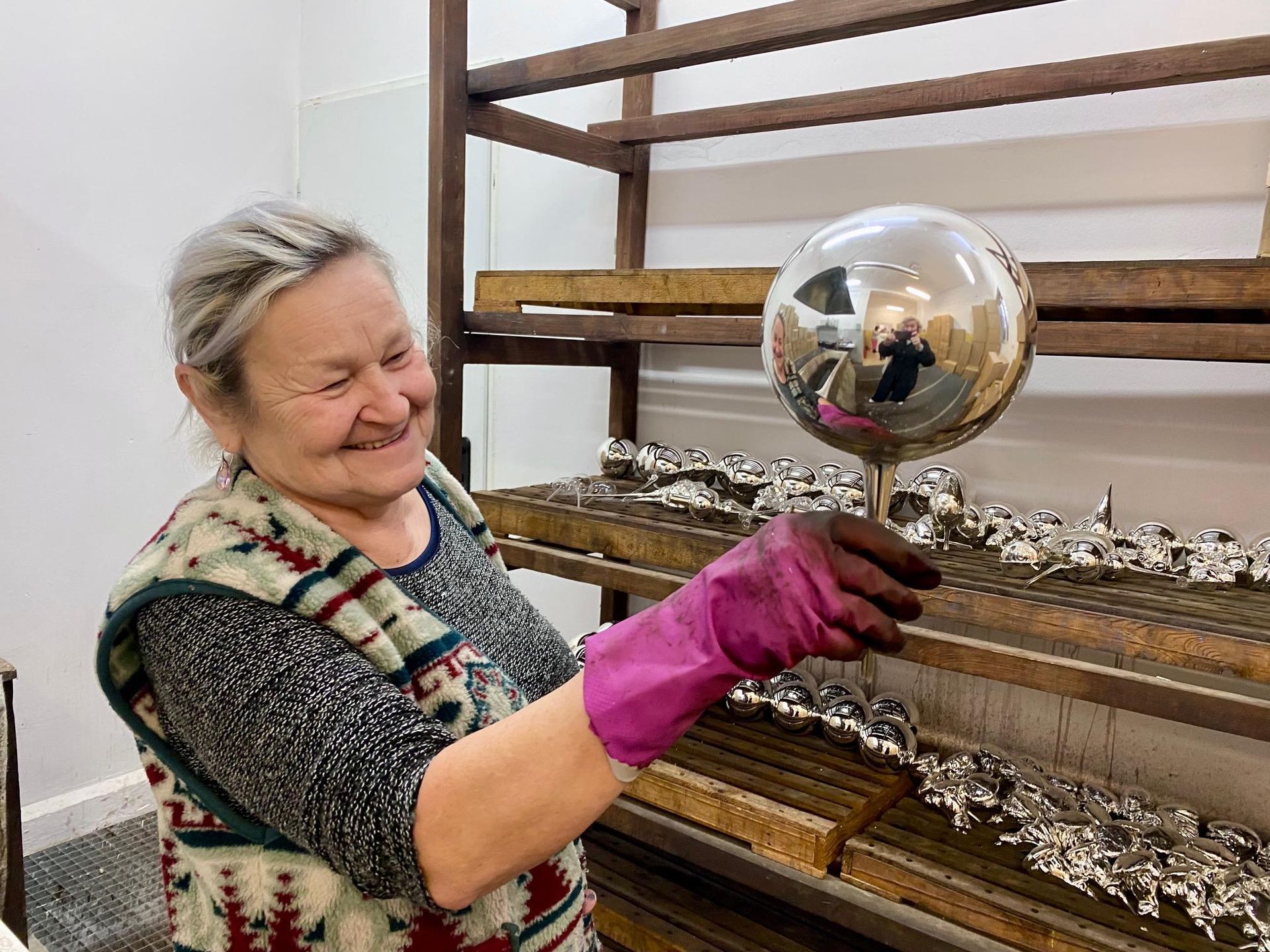 I was in a bauble factory. I invite you on a trip in which every sparkle of glitter takes you back to your childhood