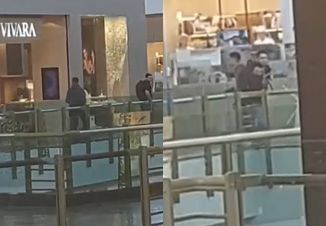 Robbers break into a Vivara store in a shopping mall and exchange gunfire with the police; WATCH