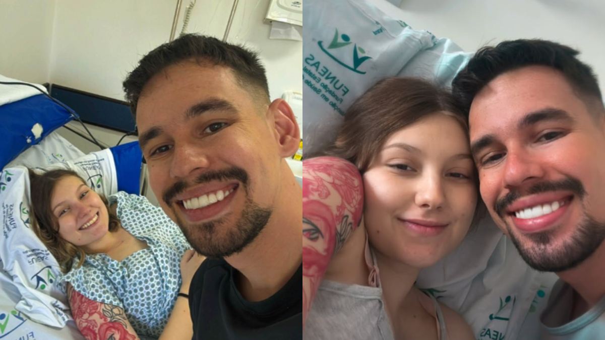 Isabel Veloso and her husband shared photos after giving birth on social media 