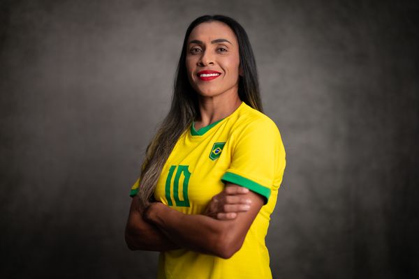 Marta in a photo shoot for the Brazilian Women's National Team