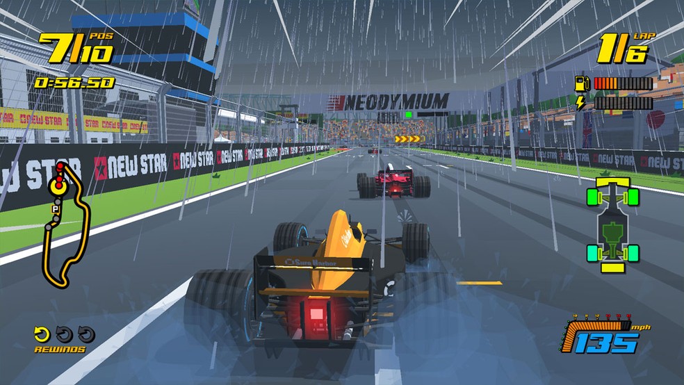 New Star GP brings Formula 1 racing with easier-to-play arcade gameplay — Photo: Reproduction/Steam