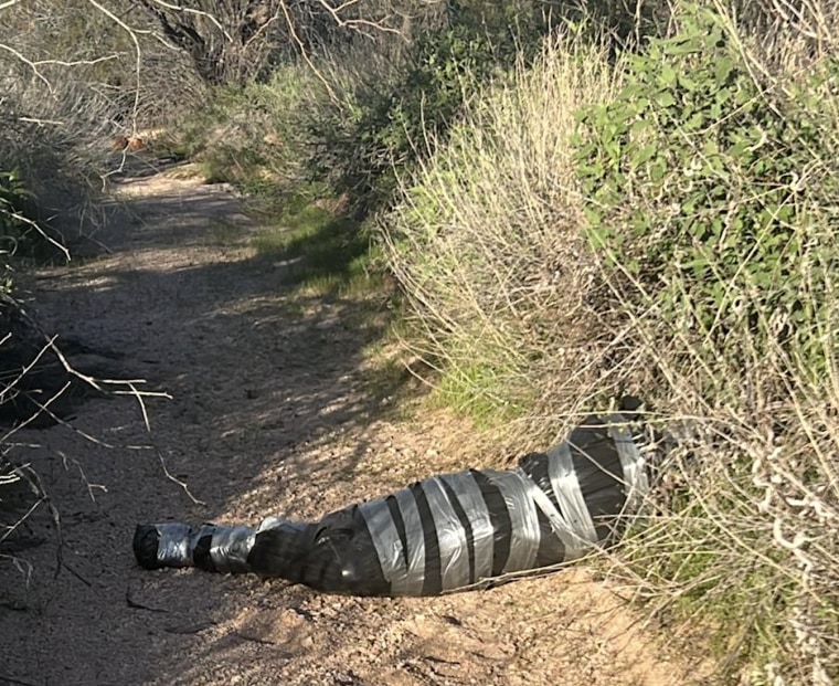 The body of a migrant who was abandoned by coyotes and was found by the authorities and Chaplains of the Desert.