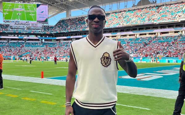 Vini Jr. went to the Miami Dolphins game