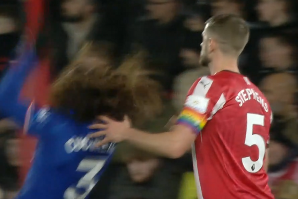 Defender Jack Stephens was sent off after pulling an opponent's hair