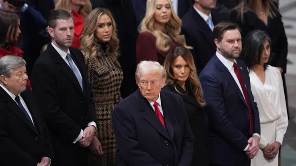 Trump listens to a bishop's sermon during mass: "There are gay, lesbian and transgender children who fear for their lives"