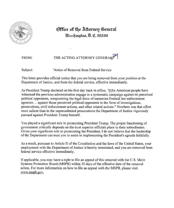 Justice Department dismisses employees who investigated Trump and launches "Special Project" on January 6