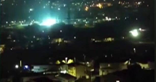 The moment when bad weather causes a short circuit in a substation in Famalicão