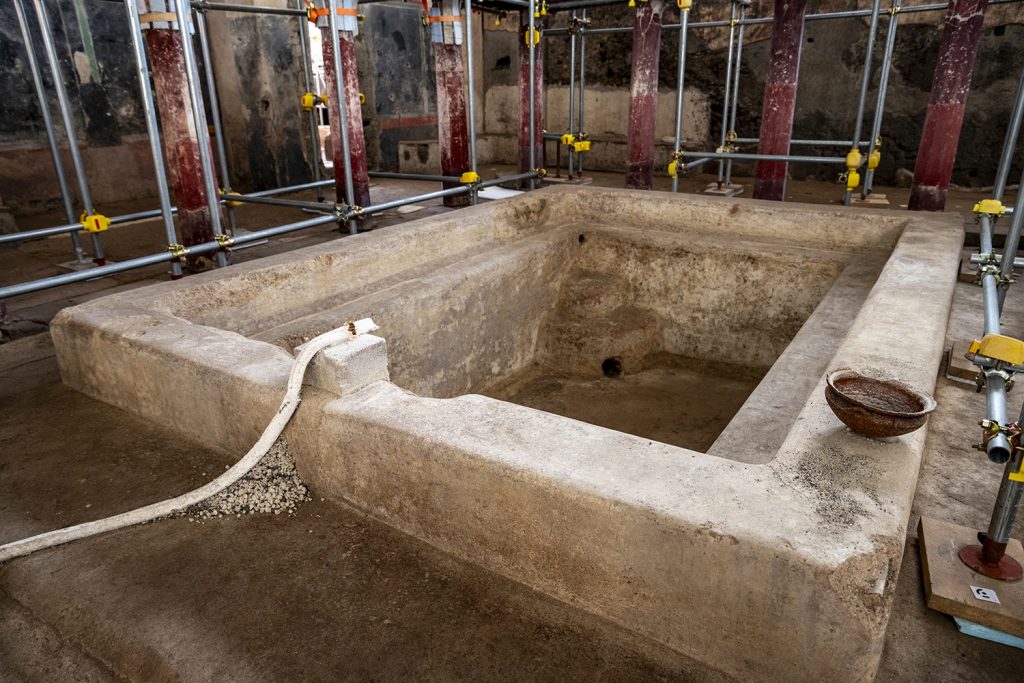 Italy: Excavations at Pompeii have brought to light a luxurious private bath complex