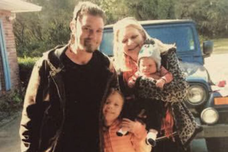 Robert Mast, with his stepmother, Mindy Pendleton, and his nieces and nephews.