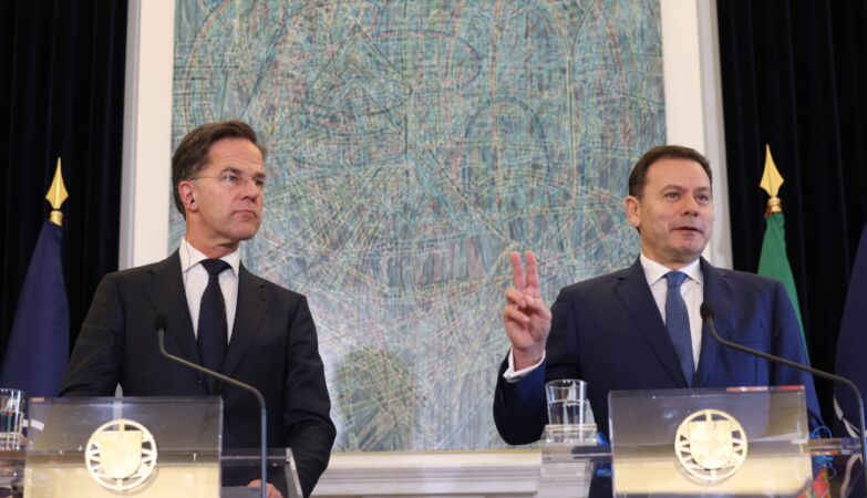 NATO Secretary-General Mark Rutte and Portuguese Prime Minister Luís Montenegro.