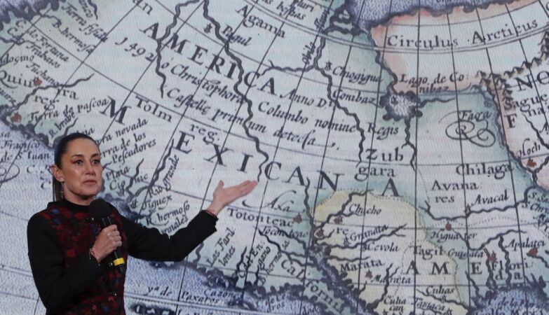 Map of 1607 and Mexican America: president of Mexico makes fun of Trump