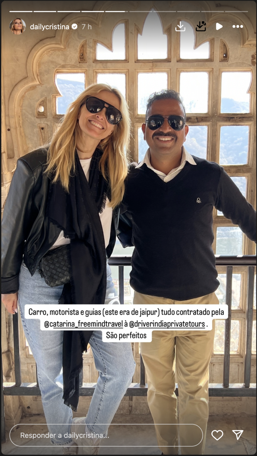 Love! Cristina Ferreira reveals new photo with João Monteiro in India